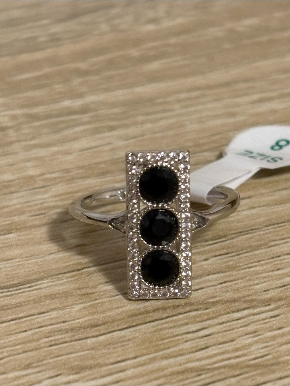 Bomb Party Triple The Spark Ring RG13932 Size 8